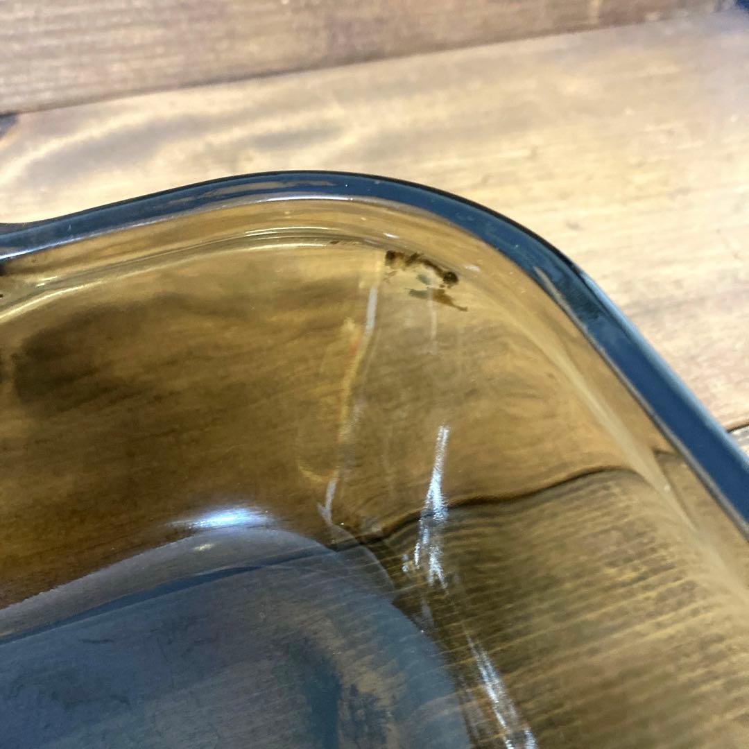 Vintage アンカーホッキング　アンバー　ベーキングディッシュ