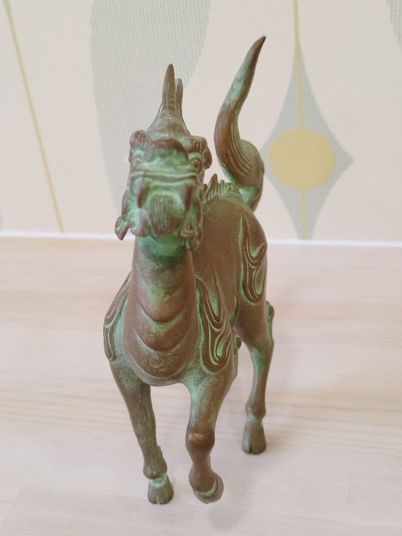 蝋型青銅　麒麟　北村眞一　置物