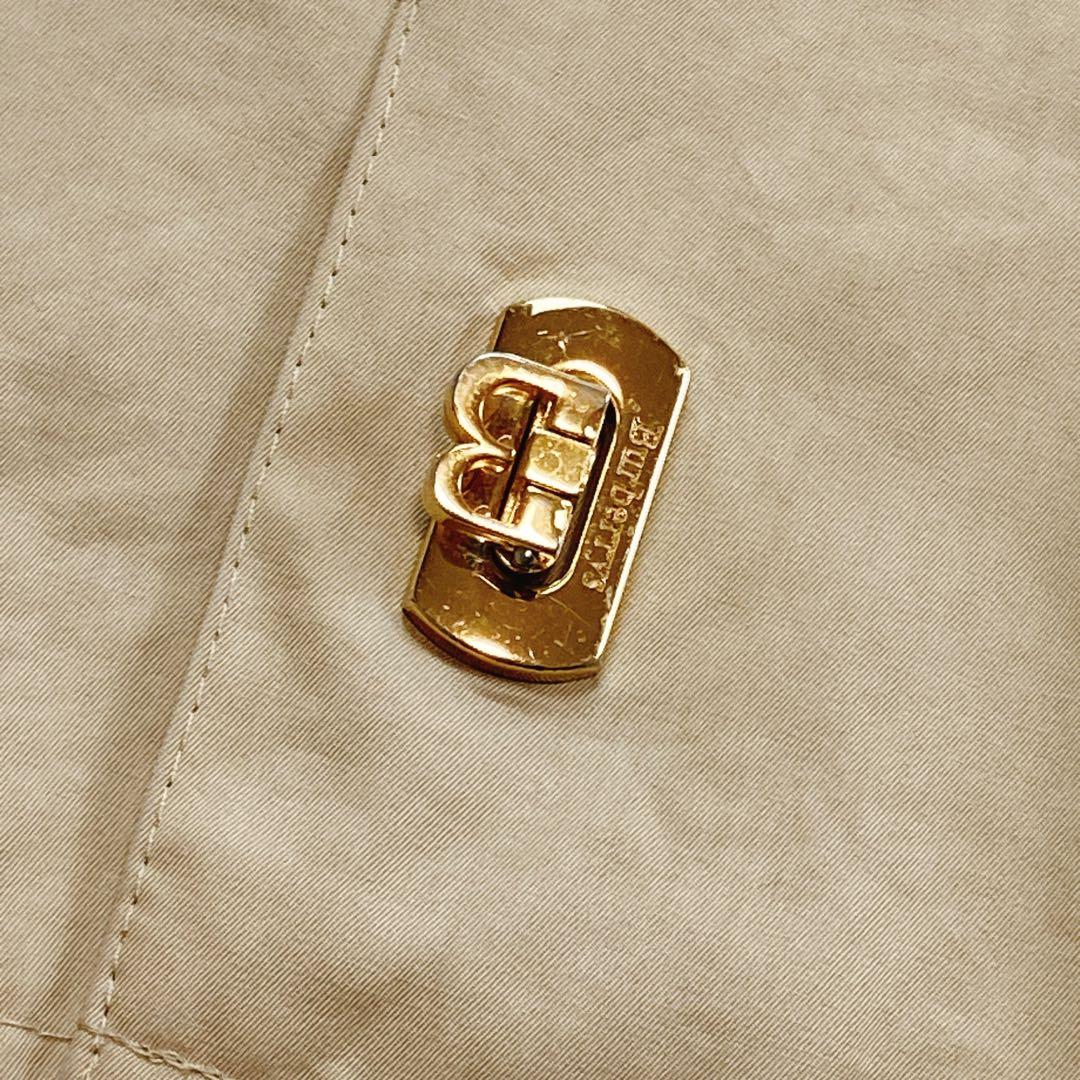 貴重 レア ゴールド金具 バーバリーロンドン スカーフ柄 ステンカラーコート