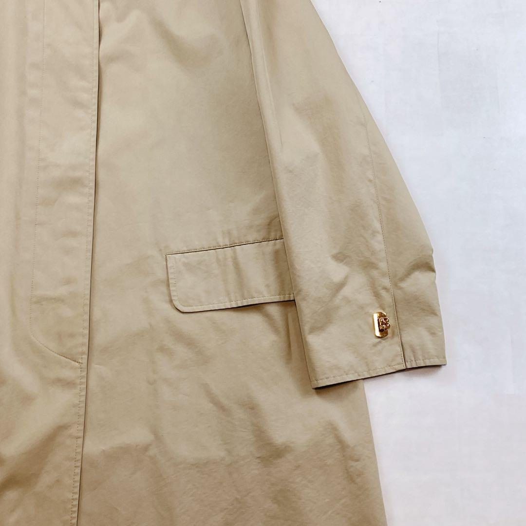 貴重 レア ゴールド金具 バーバリーロンドン スカーフ柄 ステンカラーコート