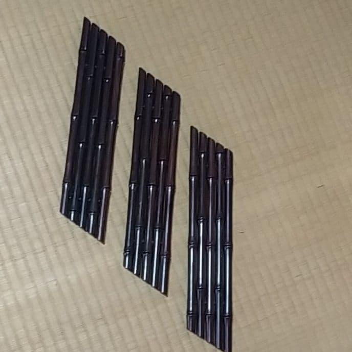 紫壇竹節いかだ三点