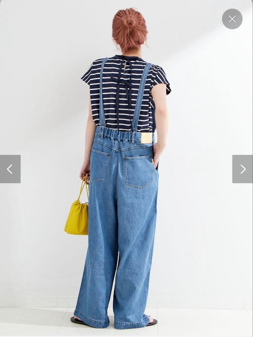 B.C STOCKデュジュールDU JOUR Vネック デニムサロペットroku