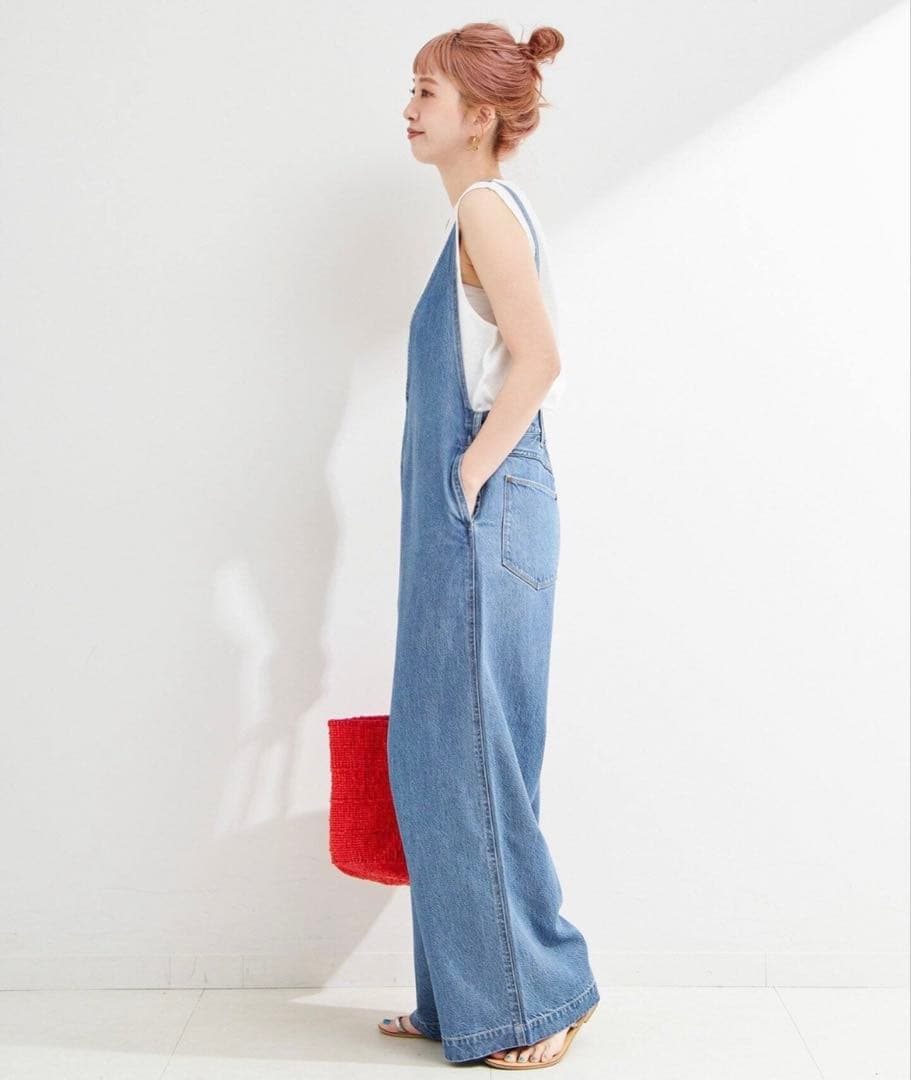 B.C STOCKデュジュールDU JOUR Vネック デニムサロペットroku