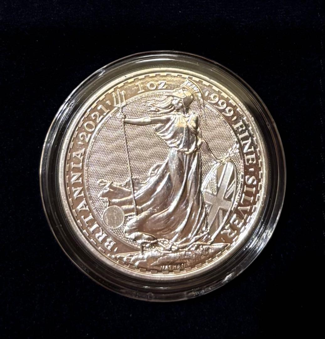 ブリタニア銀貨 1オンス 1枚　2021年製 クリアケース入り