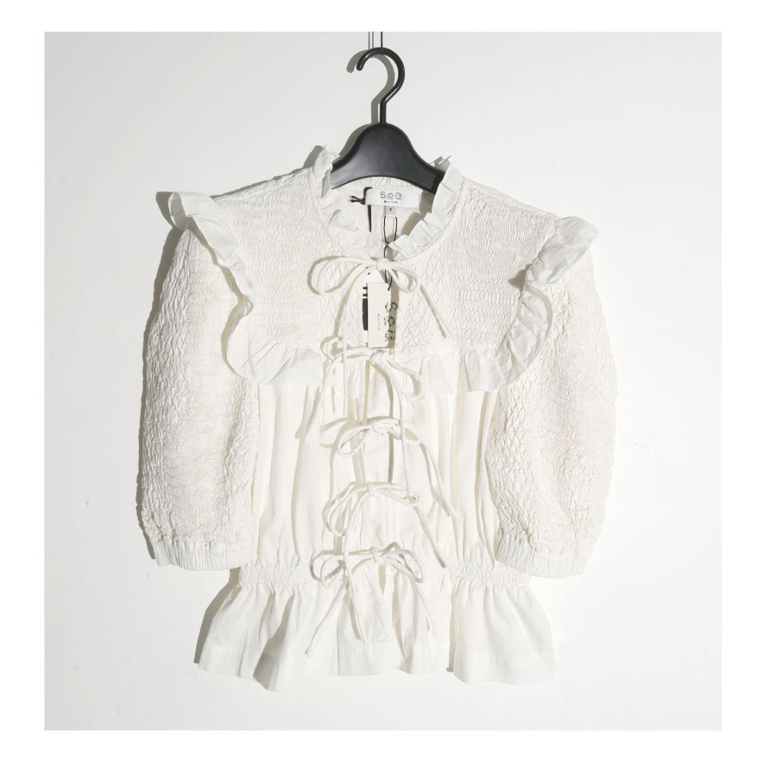 定価63,800円 Sea New York Casey パフスリーブ ブラウス