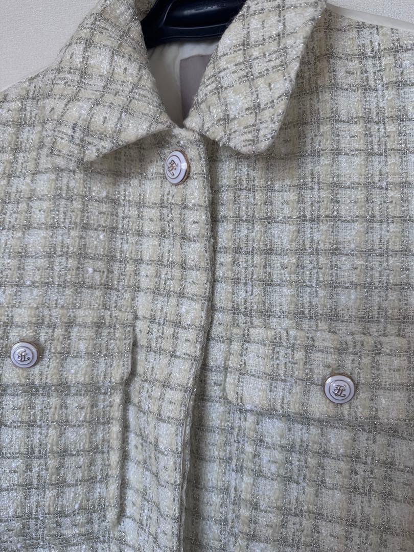 Fair Liar ゴルフ用　ホワイト ツイードジャケット　　スカート　2点