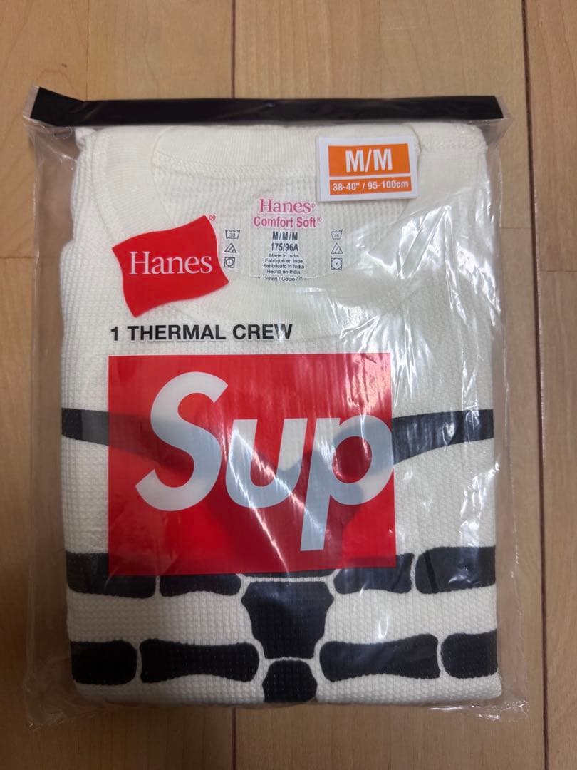 Supreme × Hanes Bones Thermal Natural M