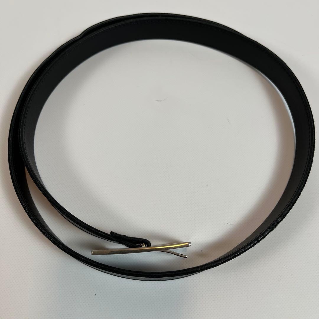 Saint Laurent ベルト YSL カサンドラ　レザー　ブラック　黒