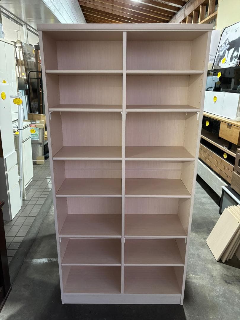 ①オープン本棚 本収納 NC1890F LN ライトナチュラル 幅86.5cm