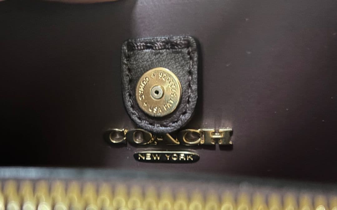 美品 COACH コーチ レザー トートバッグ 2way ネイビー