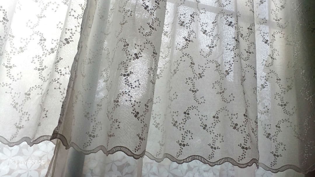 レースカーテン【こたつねこ様オーダー品②③小花刺繍トルコレース】ハンドメイド