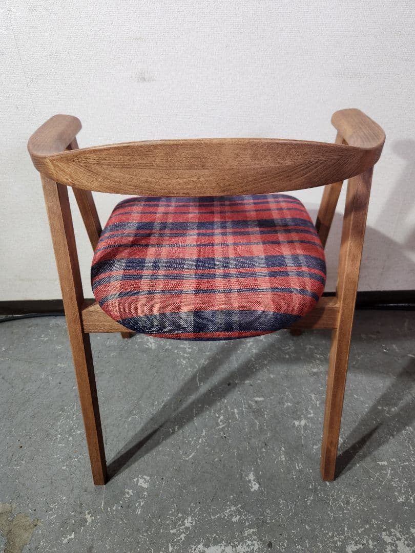 Calore/カロレ　Uチェア　2脚セット/ダイニングチェア/チェック柄③