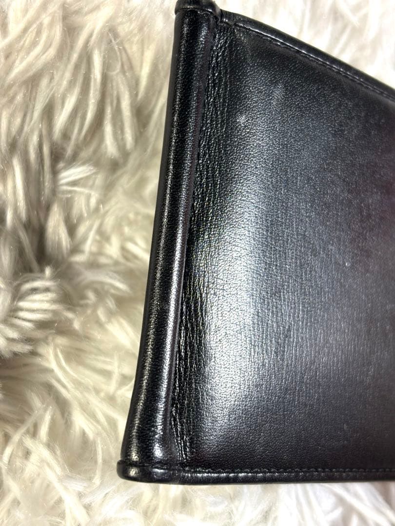 ナ*ん様 ポーター プリュム マネークリップ　折りたたみ財布　レザー　ブラック
