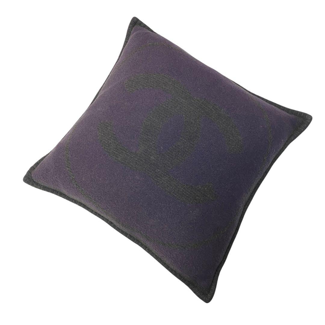 シャネルCHANEL バイカラー ココマーク クッション ウール カシミヤ