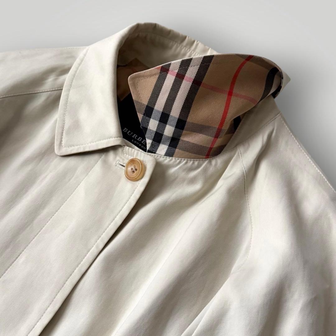 美品☆バーバリーロンドン ステンカラーコート ノバチェック 大きいサイズ