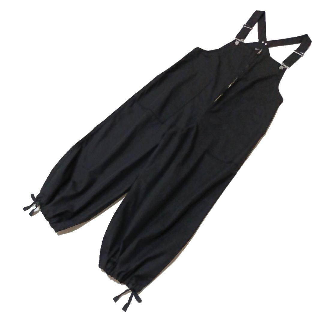 新品　アングリッド　ミリタリールーズサロペット　オーバーオール　ゆったり　黒