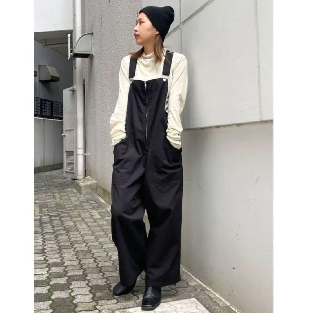 新品　アングリッド　ミリタリールーズサロペット　オーバーオール　ゆったり　黒