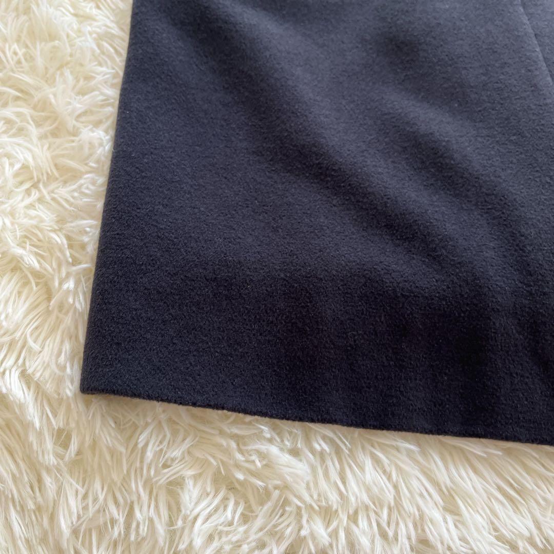 極美品　バーバリー　アンゴラ100% ステンカラーコート　ダークグレー　ロング