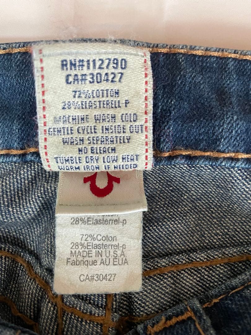 超希少/TRUE RELIGION/23インチ/ブーツカット/00s/usa製