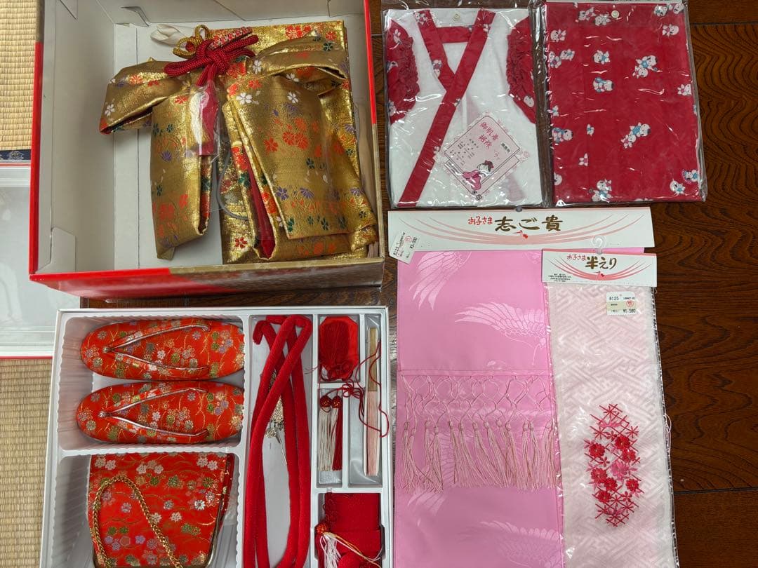 最終値下げ！七五三 赤色着物セット