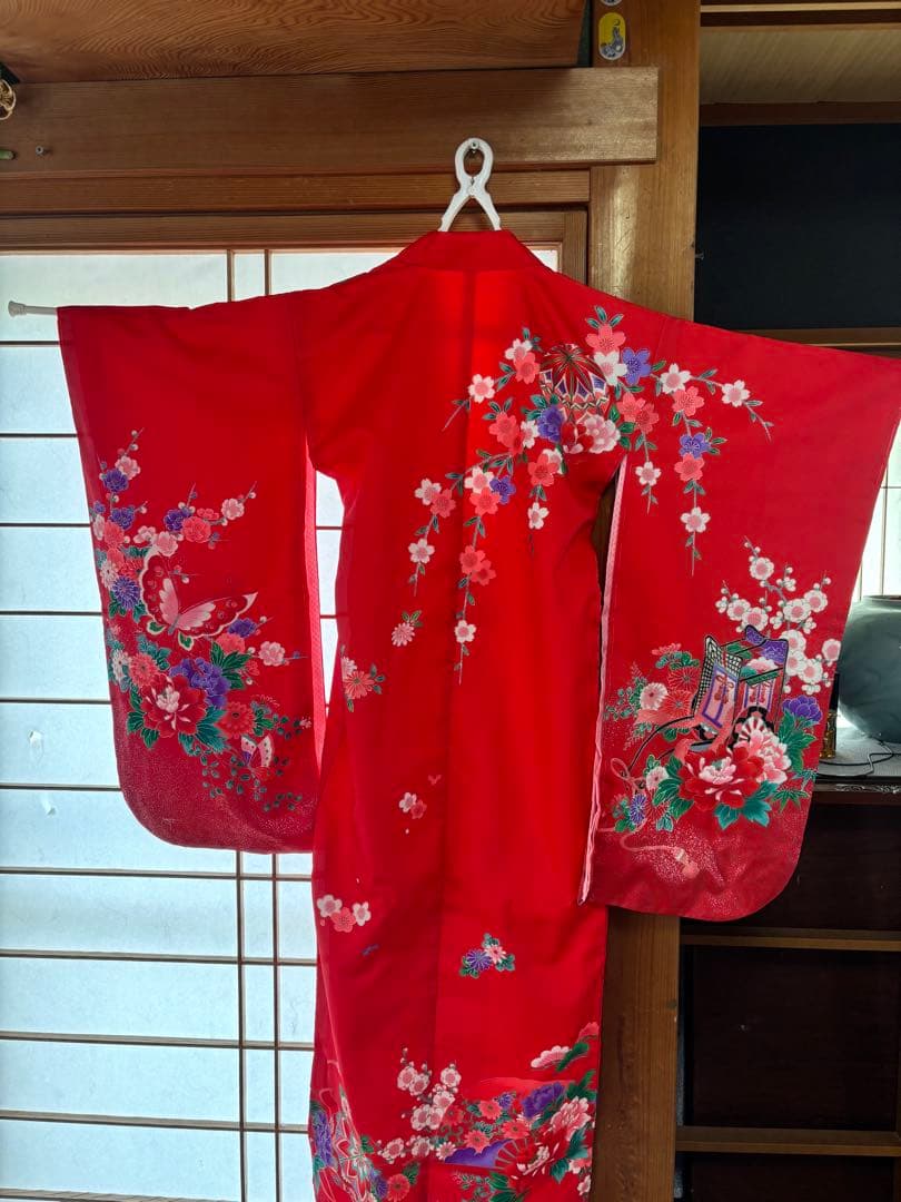最終値下げ！七五三 赤色着物セット