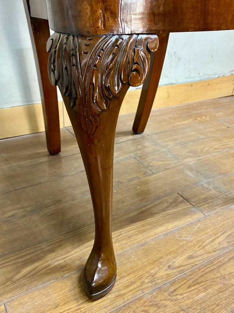 管446☆イギリス製☆ロイズアンティークス☆クィーンアンチェアー