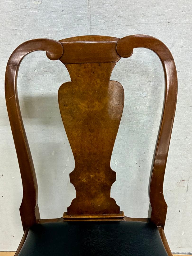 管446☆イギリス製☆ロイズアンティークス☆クィーンアンチェアー