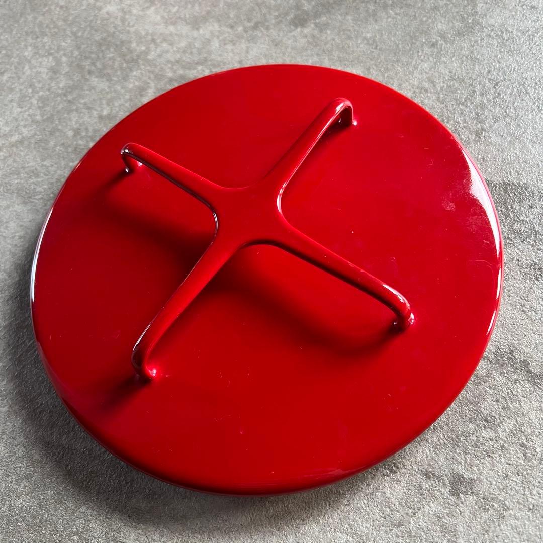 DANSK 赤 ホーロー鍋 蓋付き