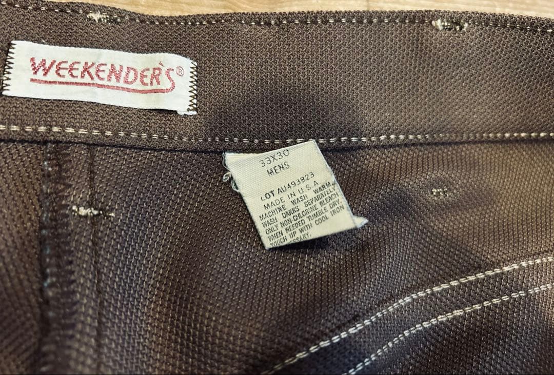 スラックス 古着 70s Weekender’s ウィークエンダーズ 美品 33