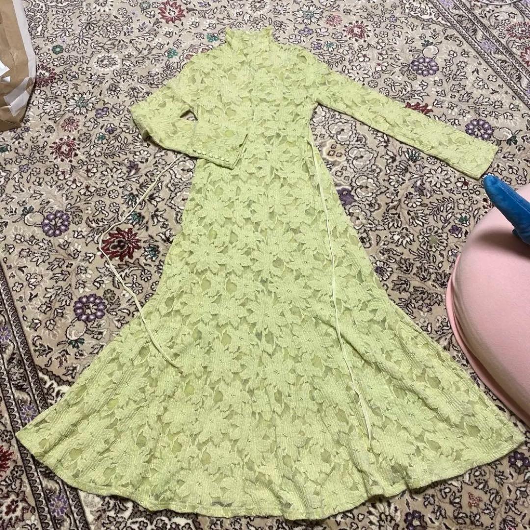 週末セール美品FRAY I.Dレースドレスフラワーストレッチレースワンピース検