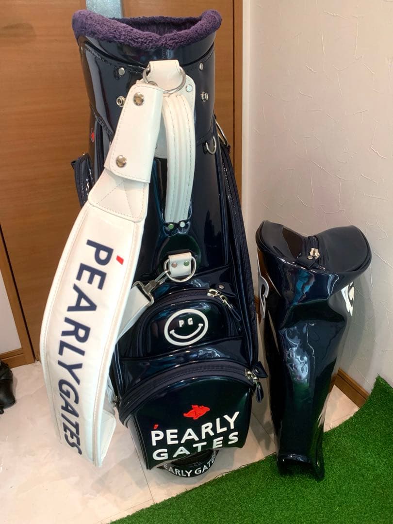 正規品　良品　パーリーゲイツ　エナメル　キャディバッグ　メンズ　レディース