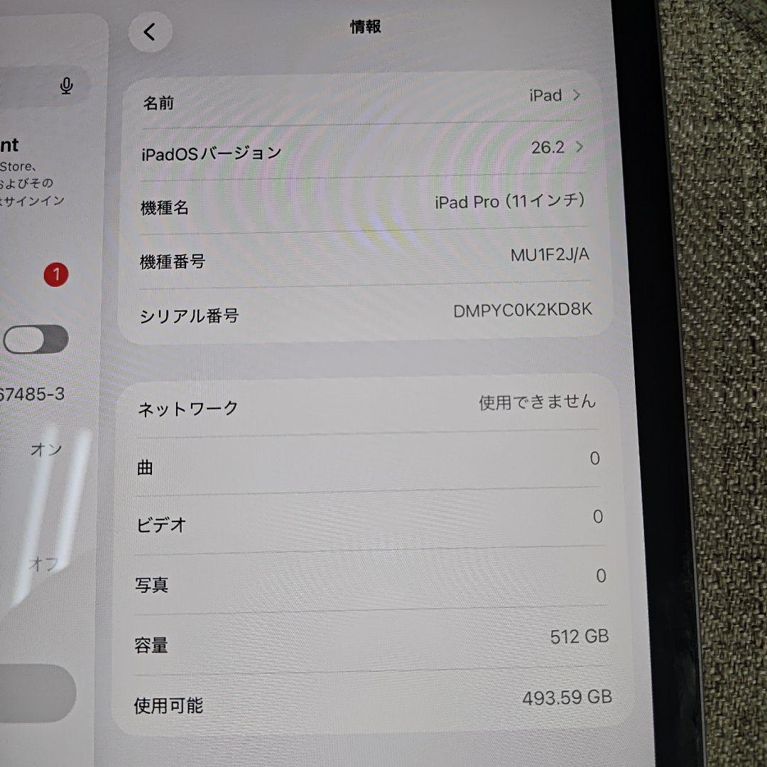 Apple iPad Pro (第1世代11インチ) 512GB