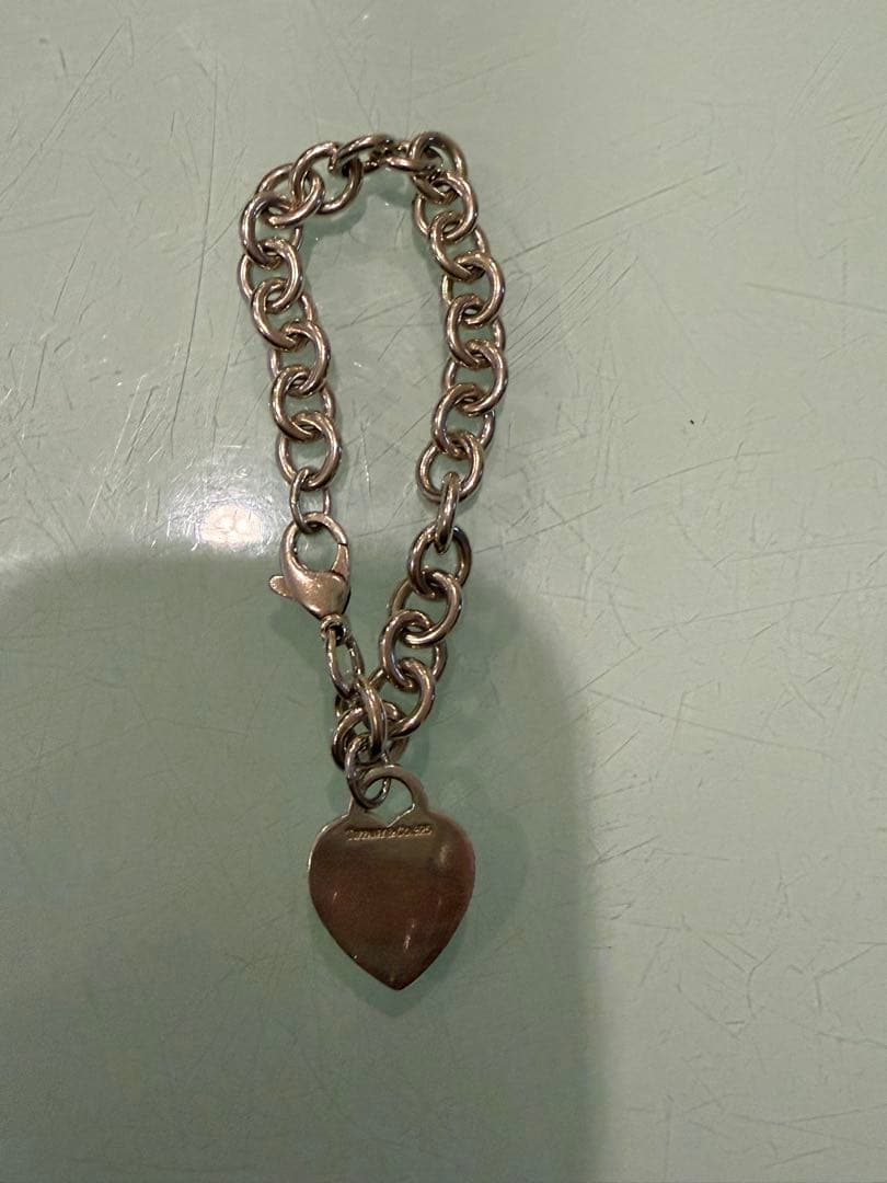 ティファニー　シルバー ハート型チャーム ブレスレット