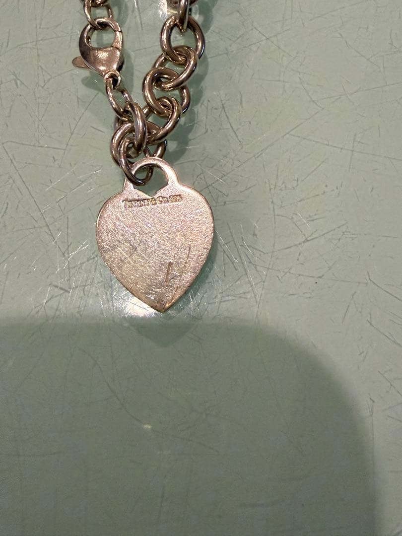 ティファニー　シルバー ハート型チャーム ブレスレット