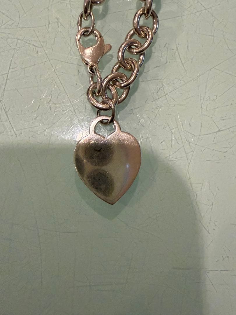 ティファニー　シルバー ハート型チャーム ブレスレット