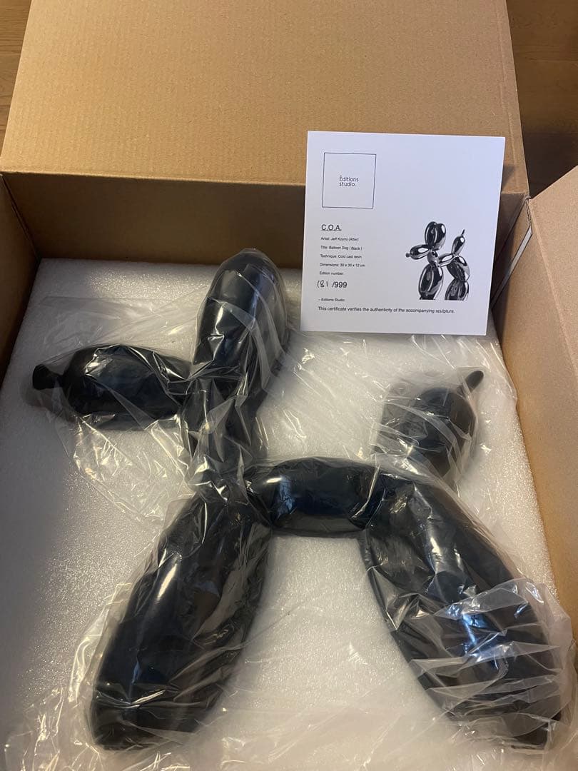 ジェフクーンズ　バルーン　ドッグ　オブジェ　新品【未使用に近い　ブラック