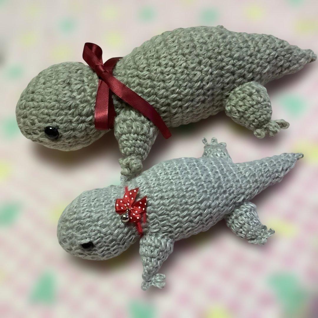 専用、ホワイトツリー 、サンタクロース2個、太っちょヤモリ（親子）、編みぐるみ