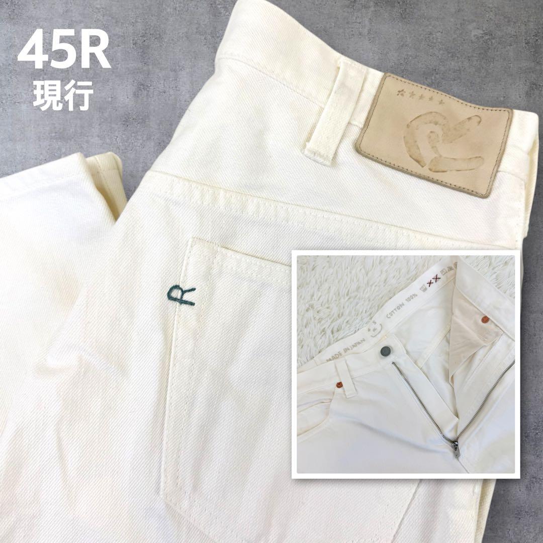 現行 45R ライ麦デニムのクロスビー5 ホワイト デニム ジーンズ 29