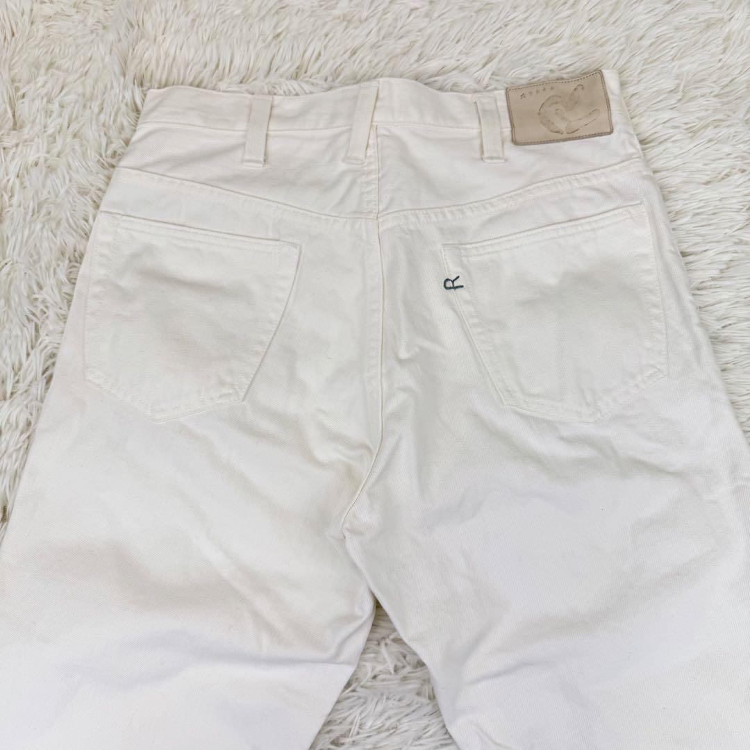 現行 45R ライ麦デニムのクロスビー5 ホワイト デニム ジーンズ 29