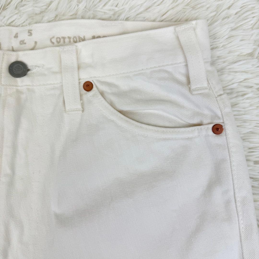 現行 45R ライ麦デニムのクロスビー5 ホワイト デニム ジーンズ 29