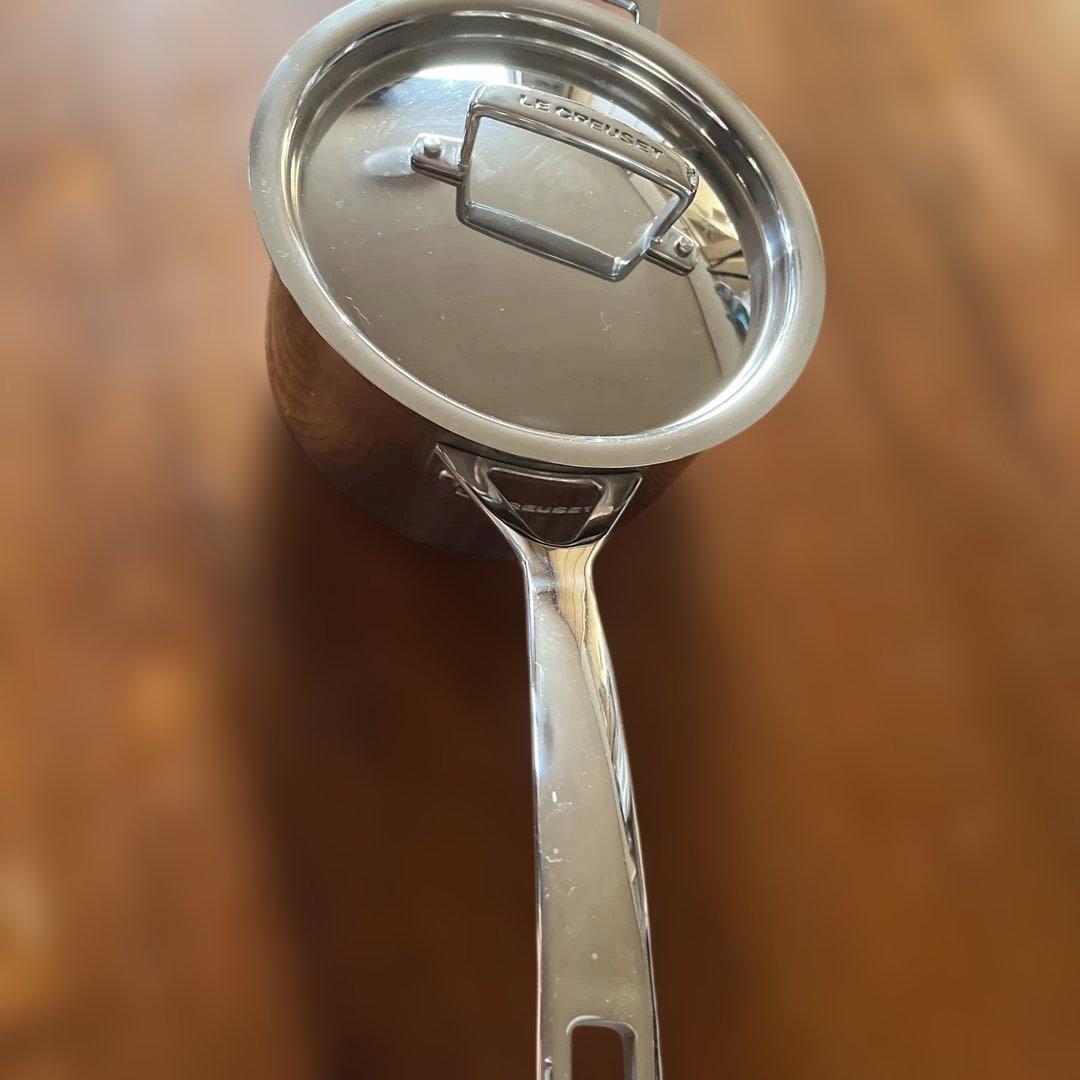 ル・クルーゼ　ステンレススチール 片手鍋 18cm 蓋付き