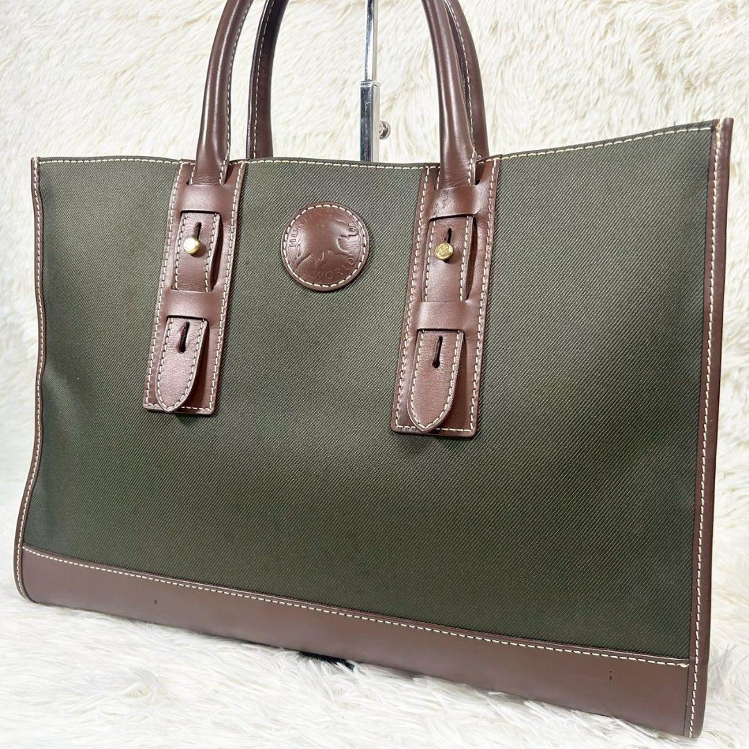 美品✨ハンティングワールド サファリトゥデイ 2室 トートバッグ A4可 カーキ