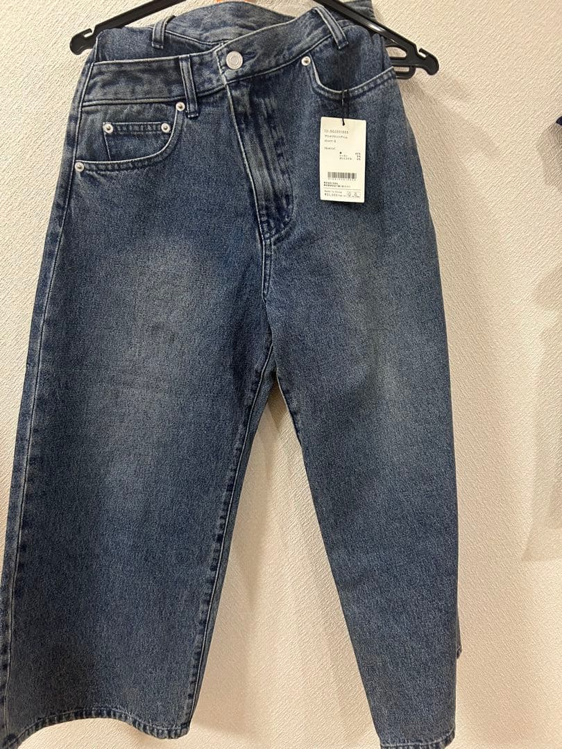 シンパイさん専用アシメフロントデニム-short・S・インディゴ