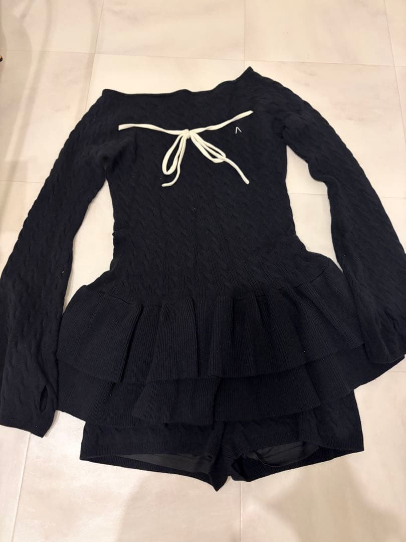 トップス andmary Milky frill mini dress