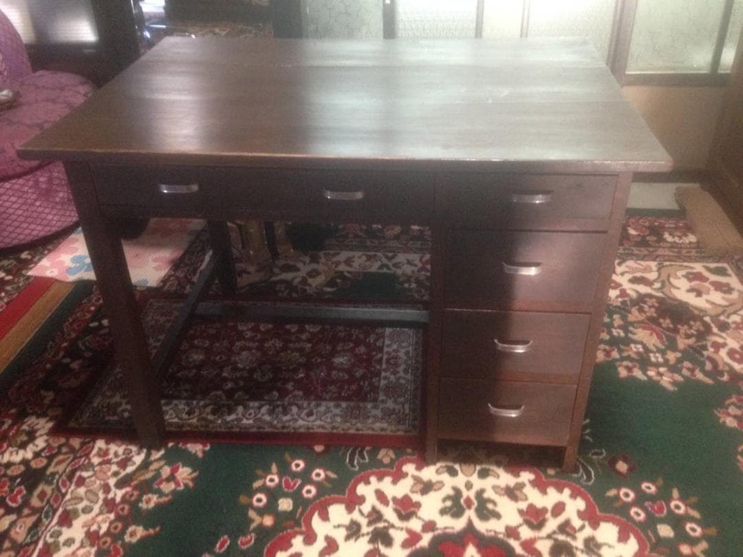 昭和初期机引き出し幅106 奥行き75 高さ74.5㎝程度勉強机事務机テーブル