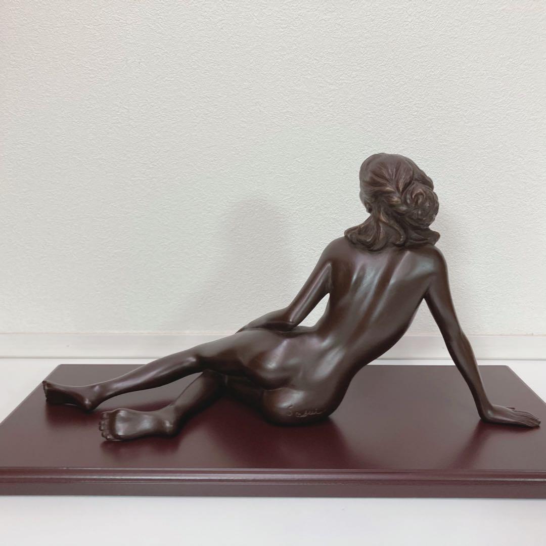 清河宗翠作　ドリーム　ブロンズ像　台座・証明書・外箱付き