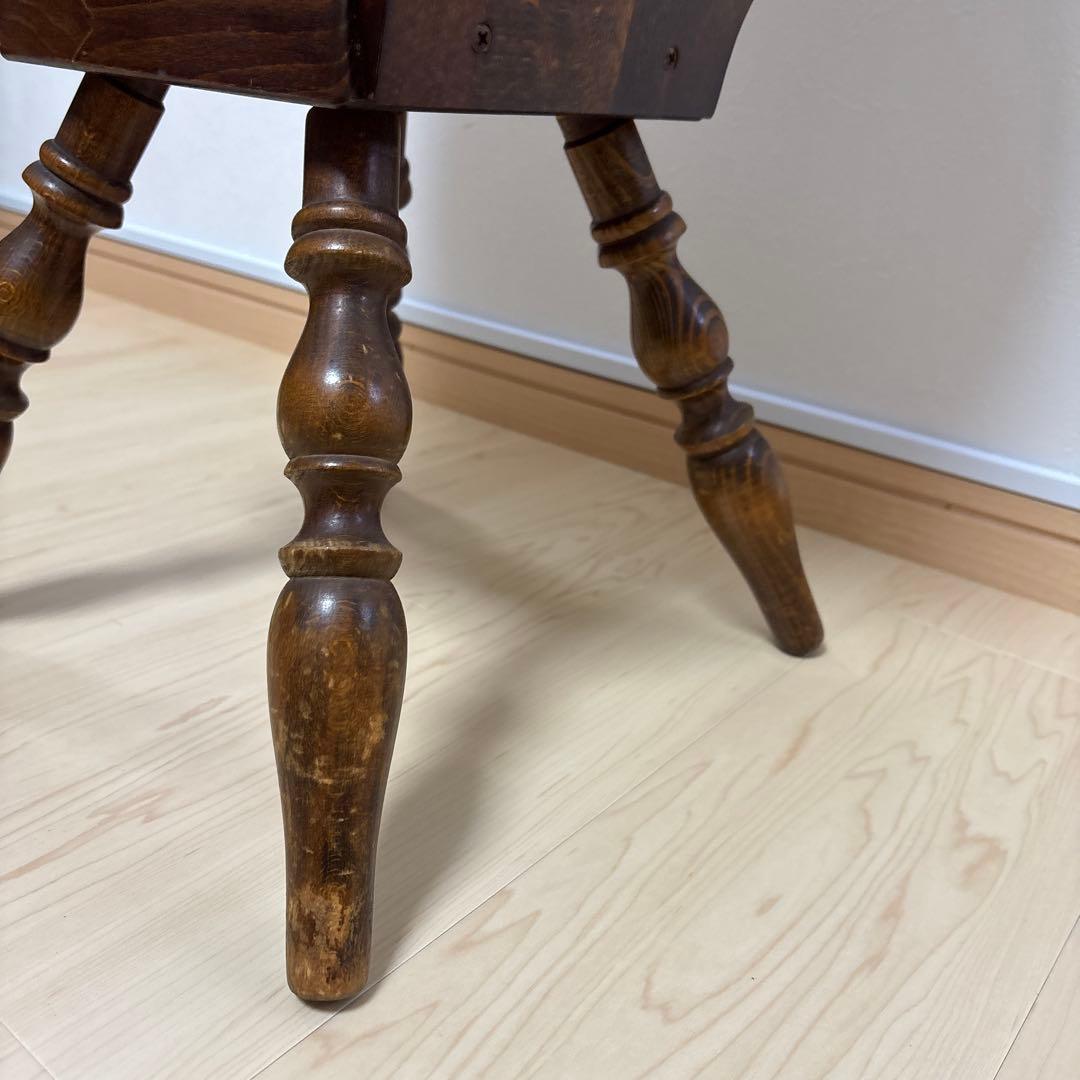 昭和レトロ 飛騨産業 キツツキ サイドテーブル コーヒーテーブル 丸テーブル