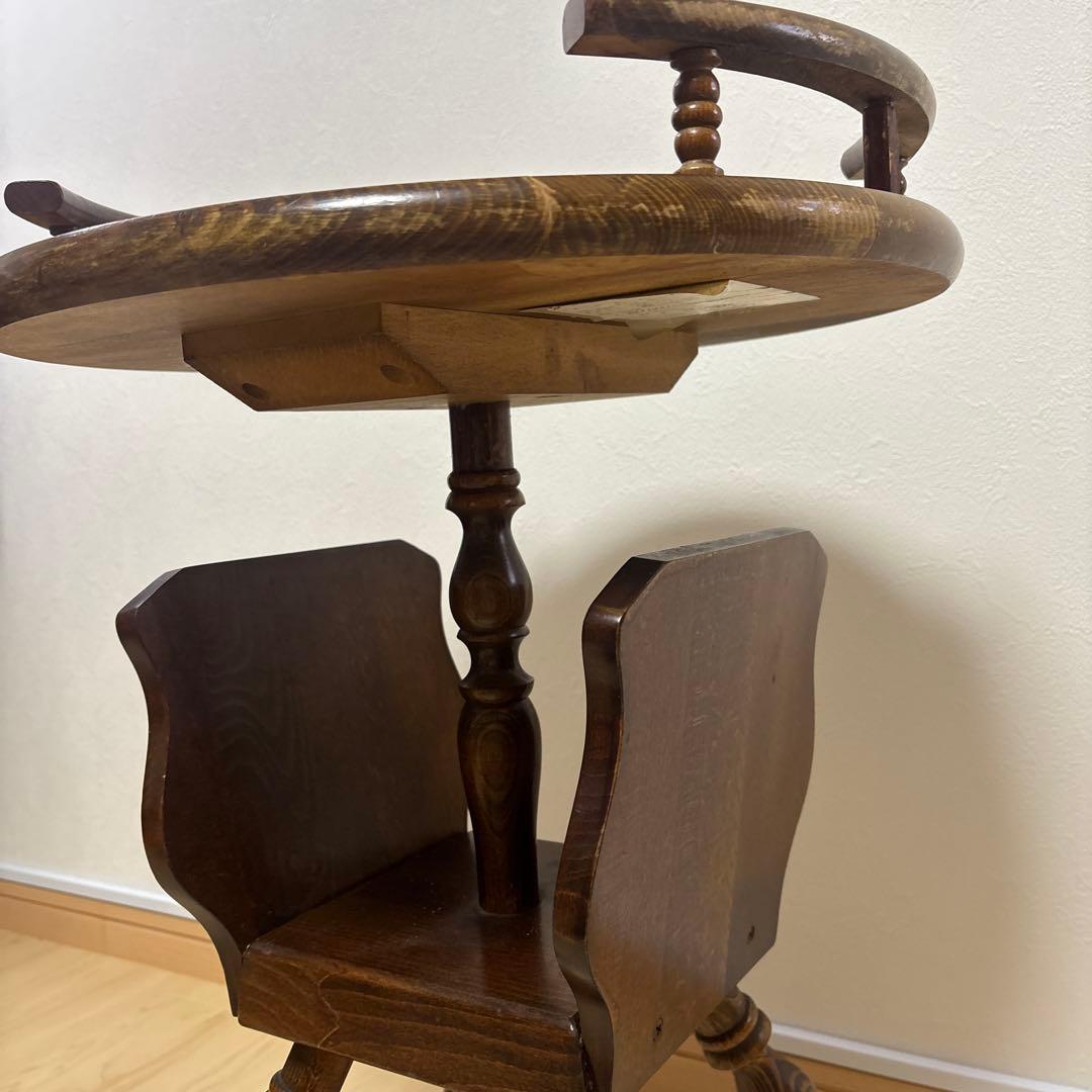 昭和レトロ 飛騨産業 キツツキ サイドテーブル コーヒーテーブル 丸テーブル