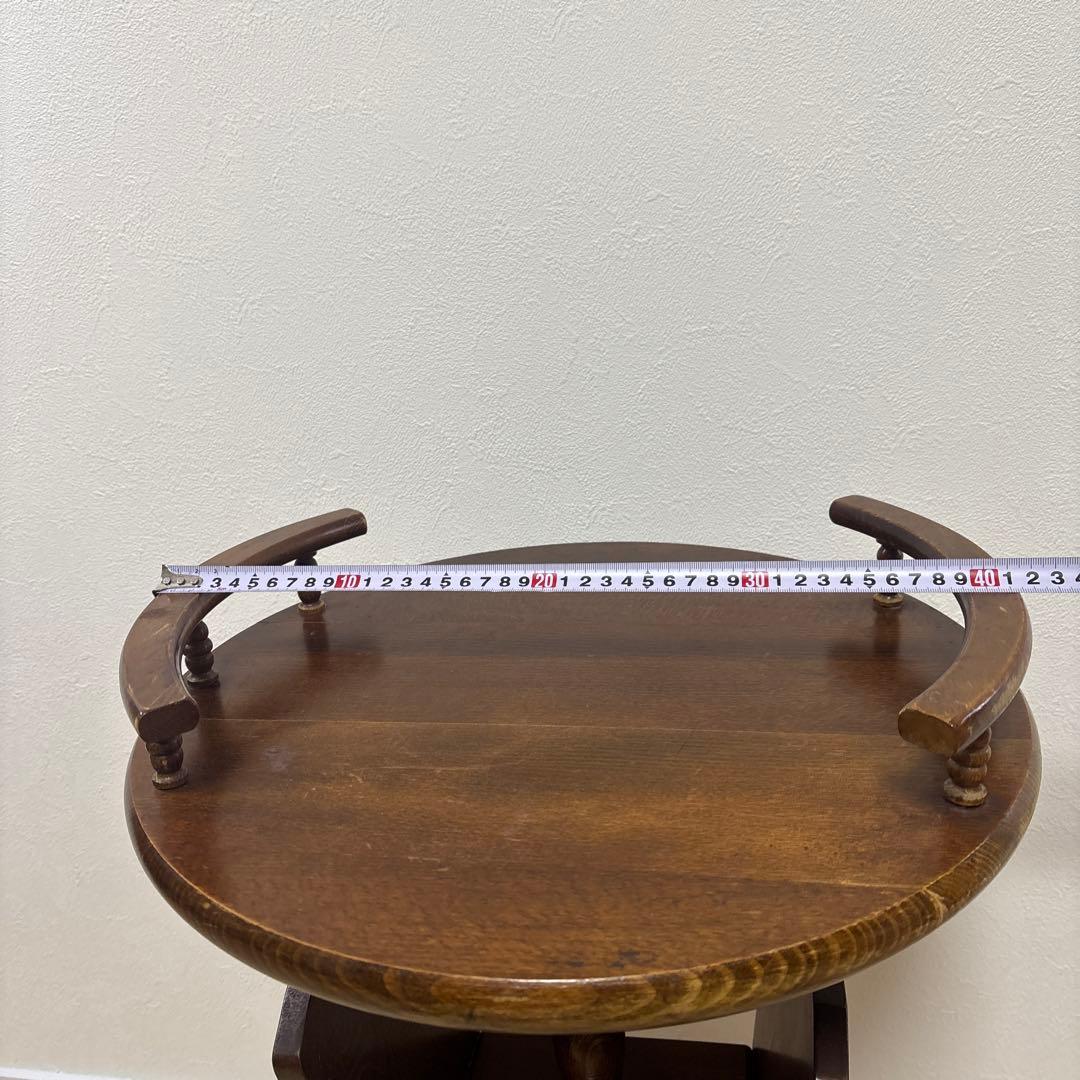 昭和レトロ 飛騨産業 キツツキ サイドテーブル コーヒーテーブル 丸テーブル