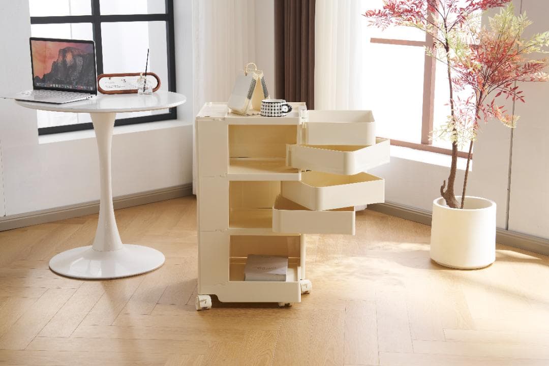 大人気！3段収納ワゴン ボビーワゴン キャスター付き ブレーキ付き5COLOR